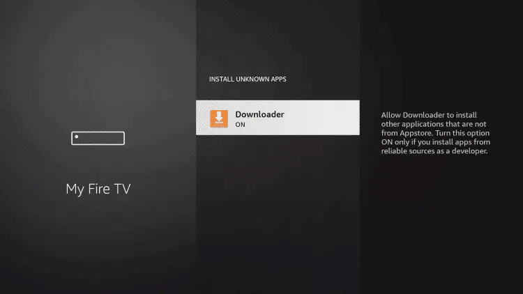 Étape 12 - Activez les sources inconnues IPTV France TV