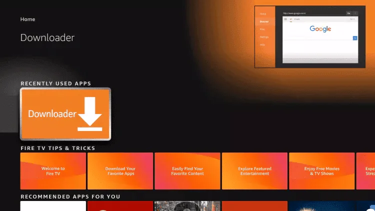 Étape 13 - Lancez Downloader IPTV France TV