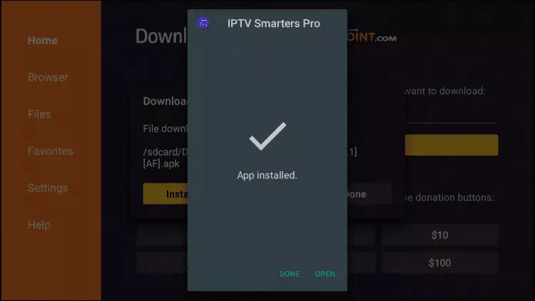 Étape 19 - Terminez l'installation IPTV France TV