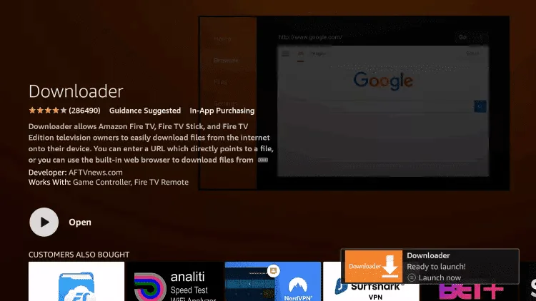 Étape 6 - Ouvrez Downloader IPTV France TV