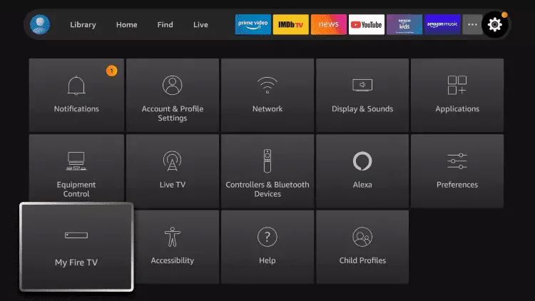 Étape 8 - Accédez à Mon Fire TV IPTV France TV